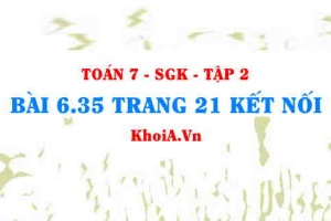 Bài 6.35 trang 21 Toán 7 Kết nối tri thức Tập 2